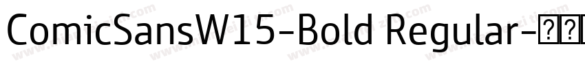 ComicSansW15-Bold Regular字体转换